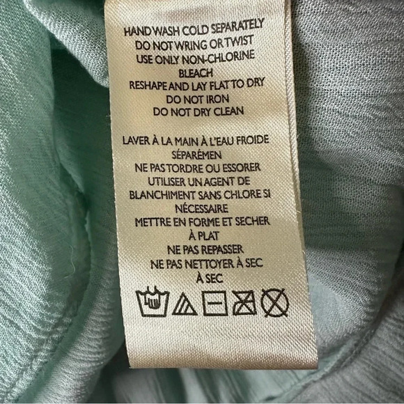 Free People If Only Tank top in mint green, Harbor, size XS, Ruffle boho shirt - Picture 7 of 11